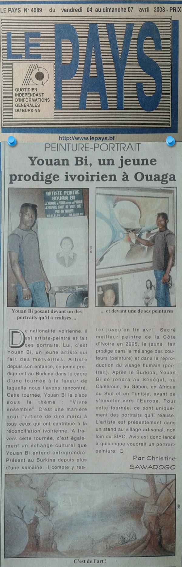 YOUAN BI, UN JEUNE PRODIGE IVOIRIEN A OUAGA